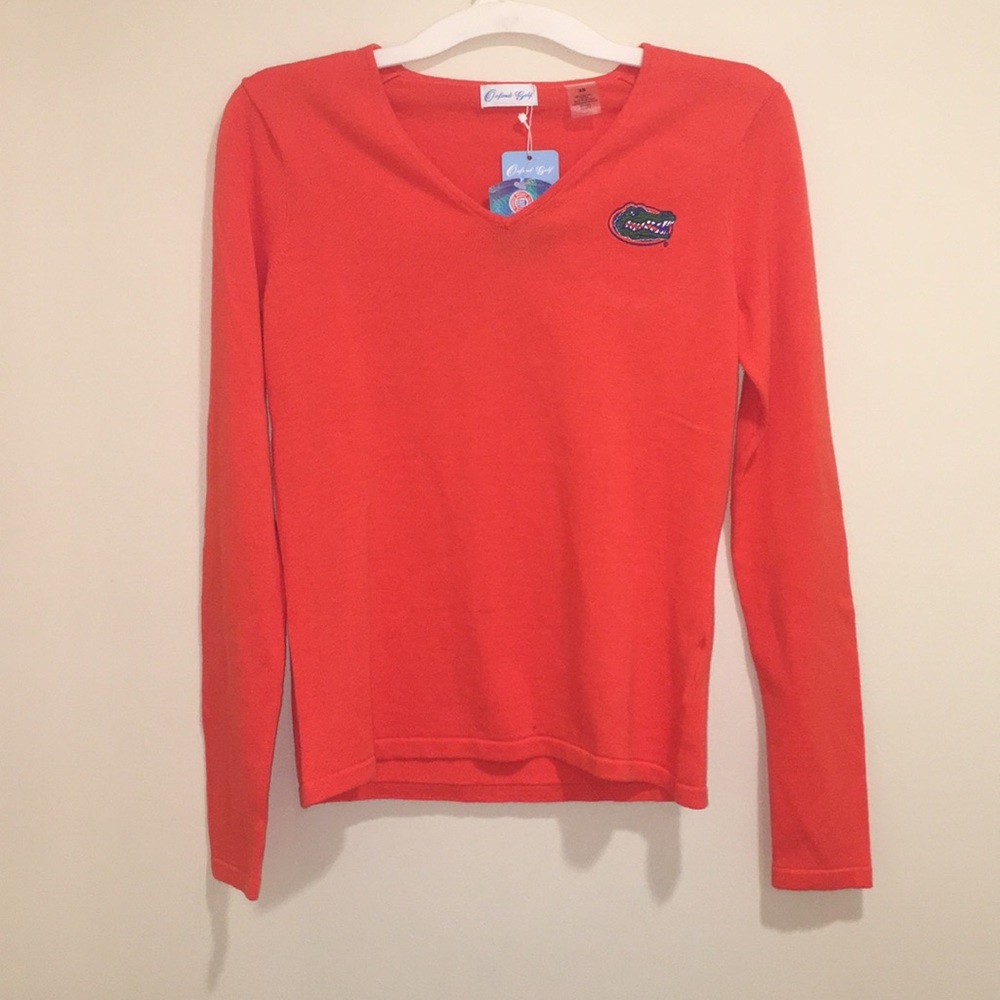 Oxford Golf Florida Gators V Neck Sweater NWT XS